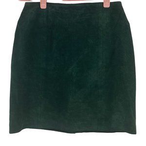 Vintage Savannah Women’s Size 6P Forest Green Leather Mini Skirt